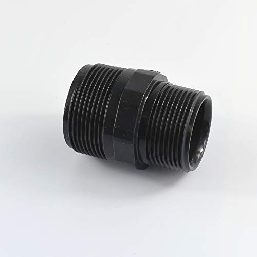 PVC Doppelnippel reduziert Aussengewinde (1 1/2" x 1 1/4") von KLASEBO