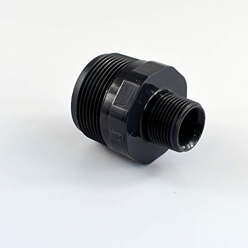 PVC Doppelnippel reduziert Aussengewinde (1 1/2" x 3/4") von KLASEBO