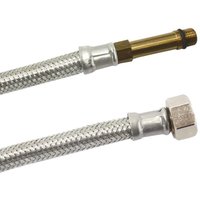 Panzerschlauch, Edelstahl, DN8, 800mm, M10 x 3/8", flexibel, für Trinkwasser von KLASEBO