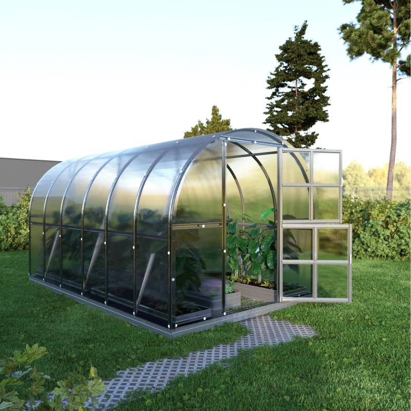 Klasika Greenhouses Arch*KLASIKA Gewächshaus 12m², 3m x 4m mit 4 mm Polycarbonatabdeckung von KLASIKA GREENHOUSES