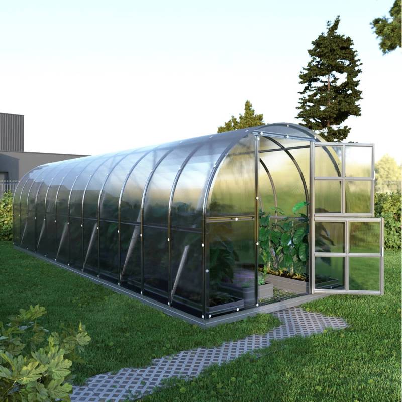 Klasika Greenhouses Arch*KLASIKA Gewächshaus 24m², 3m x 8m mit 6 mm Polycarbonatabdeckung von KLASIKA GREENHOUSES