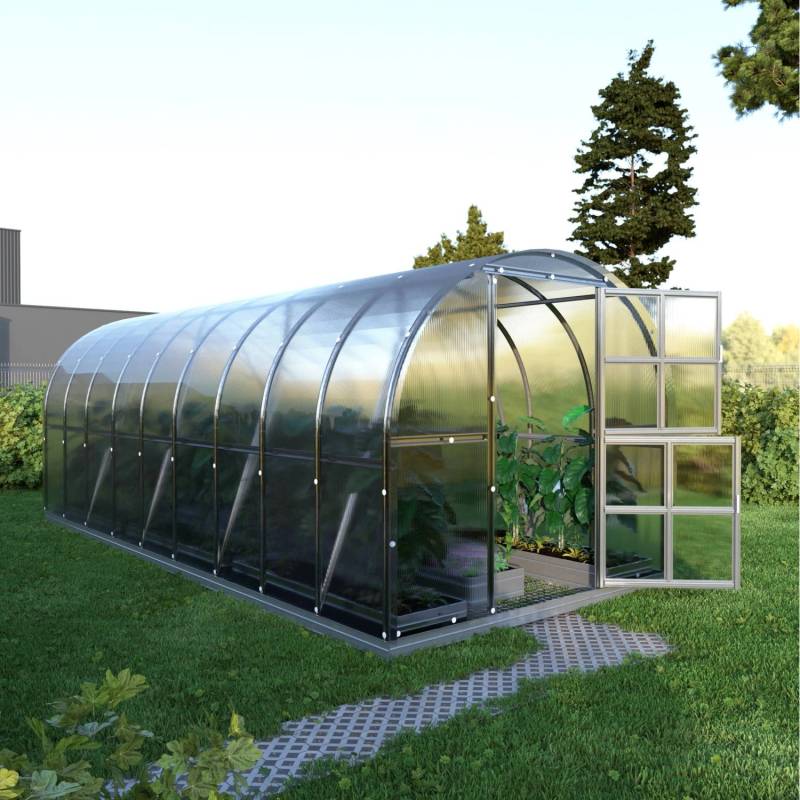 Klasika Greenhouses Arch KLASIKA Gewächshaus 18m², 3m x 6m mit 4 mm Polycarbonatabdeckung von KLASIKA GREENHOUSES
