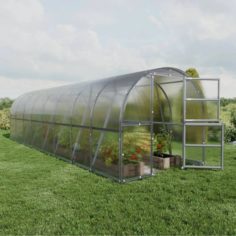 Klasika Greenhouses Baltic LT*KLASIKA Gewächshaus 24m², 3m x 8m mit 6 mm Polycarbonatabdeckung von KLASIKA GREENHOUSES