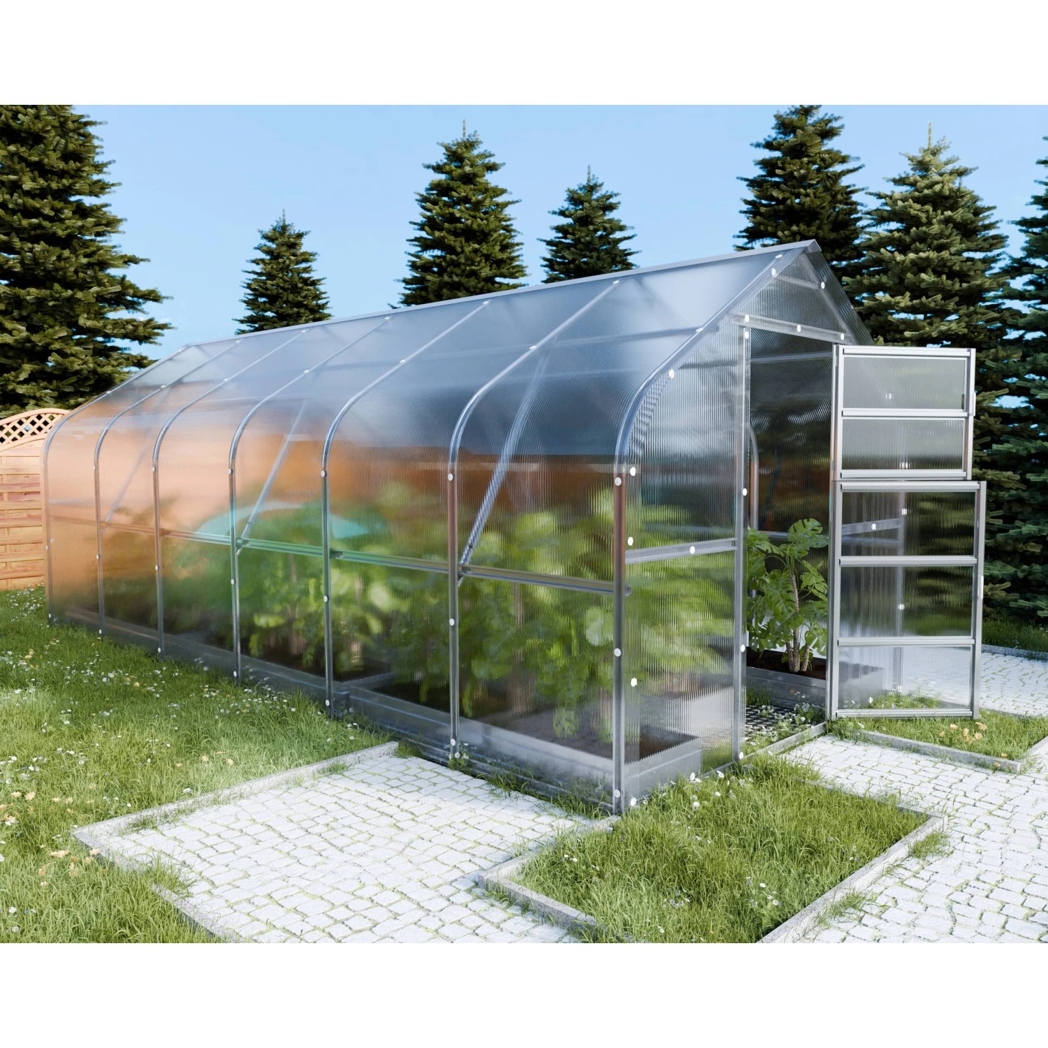Klasika Greenhouses Drop KLASIKA Gewächshaus 15m2, 2,5m x 6m, 4 mm Polycarbonatabdeckung Klasika Greenhouses Drop KLASIKA Gewächshaus 15m2, 2,5m x 6m, 4 mm Polycarbonatabdeckung von KLASIKA GREENHOUSES