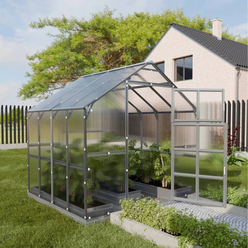 Klasika Greenhouses House KLASIKA Gewächshaus 4.98m², 2.35m x 2.12m mit 6 mm Polycarbonatabdeckung von KLASIKA GREENHOUSES