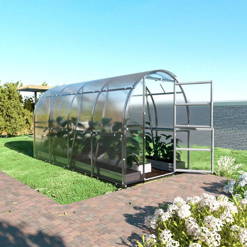 Klasika Greenhouses Slim*KLASIKA Gewächshaus 8m², 2m x 4m mit 4 mm Polycarbonatabdeckung von KLASIKA GREENHOUSES