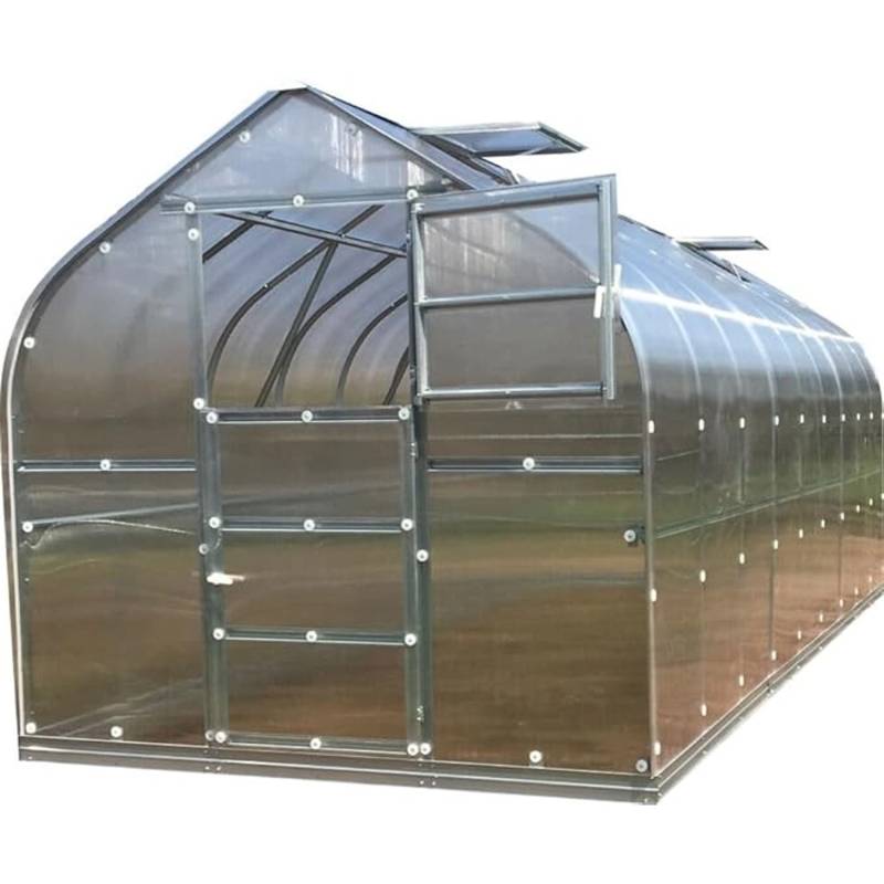 Klasika Greenhouses Standart*KLASIKA Gewächshaus 15m², 2,5m x 6m mit 4 mm Polycarbonatabdeckung & 3 Dachfenster von KLASIKA GREENHOUSES
