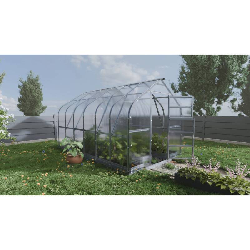 Klasika Greenhouses Standart KLASIKA Gewächshaus 10m², 2,5m x 4m mit 4 mm Polycarbonatabdeckung & 2 Dachfenster von KLASIKA GREENHOUSES