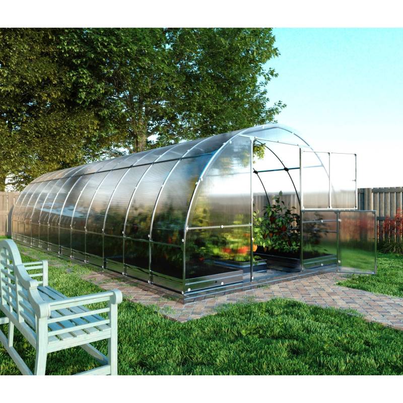 Klasika Greenhouses Tube*KLASIKA Gewächshaus 24m², 3m x 8m mit 6 mm Polycarbonatabdeckung von KLASIKA GREENHOUSES