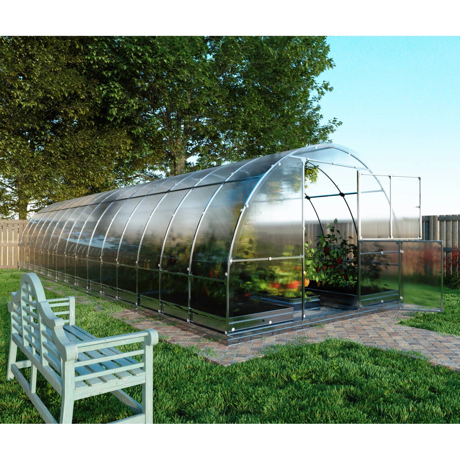 Klasika Greenhouses Tube*KLASIKA Gewächshaus 30m², 3m x 10m mit 6 mm Polycarbonatabdeckung Klasika Greenhouses Tube*KLASIKA Gewächshaus 30m², 3m x 10m mit 6 mm Polycarbonatabdeckung von KLASIKA GREENHOUSES