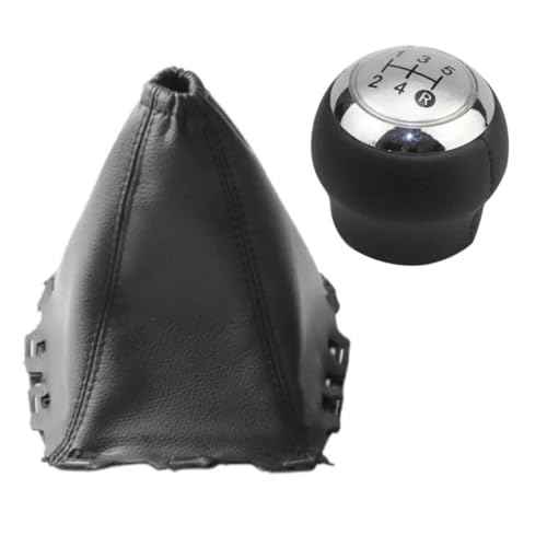 Für Toyota Für Avensis III T27 2008–2015 Schaltknauf Mit Stiftgriff Ledermanschette 5/6-Gang-Schalthebel(5 speed sliver set) von KLAUER