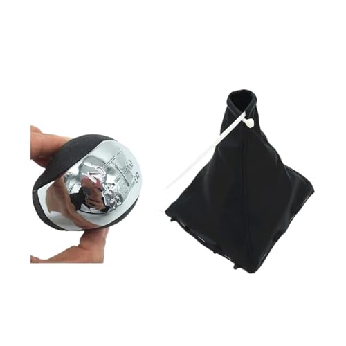 KLAUER Chrom-Schaltknauf Für 5/6-Gang-Schalthebel Schaltmanschette Für Opel Für Vectra C 2002 2003 2004 2005(Set R123456) von KLAUER