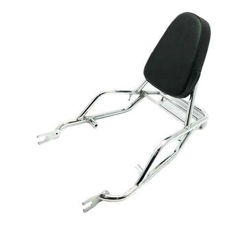 KLAUER Für W400 W650 W800 Motorrad Gepäck Rack Rückenlehne Motorrad Gepäck Rack Fracht Rack(Chrome Silver) von KLAUER