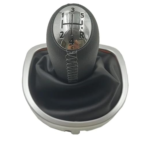 KLAUER Schaltknauf Aus Leder Für Für Clio 3 III 2005 2006 2007 2008 2009 2010 2011 2012(Black) von KLAUER