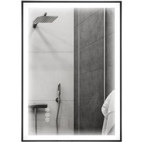 Badezimmerspiegel LED-Spiegel Nebelfreier Wandspiegel Touch-Schalter 3 Farben Alu 70 x 50 x 3 cm - Silber - Kleankin von KLEANKIN