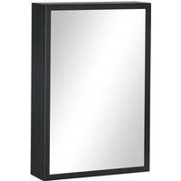 Kleankin - Spiegelschrank, Badezimmerschrank mit 3 Etagen, Medizinschrank, Hängeschrank für Schlafzimmer, Schwarz, 40 x 12 x 60 cm Kleankin - Spiegelschrank, Badezimmerschrank mit 3 Etagen, Medizinschrank, Hängeschrank für Schlafzimmer, Schwarz, 40 x 12 x 60 cm von KLEANKIN