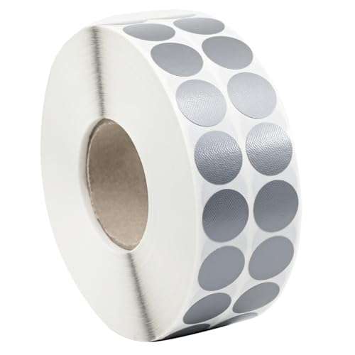 KLEBASTO Gewebeklebepunkte | PE-beschichtete Markierungspunkte | beschreibbar | Klebepunkte aus Geweband | silber grau | 30mm (4000) von KLEBASTO