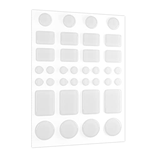 KLEBASTO Gummipuffer selbstklebend | Gummifüße selbstklebend | Transparent | SET 36 Stück | anschlagpuffer für Glasplatten,Notebooks,Tastaturen von KLEBASTO