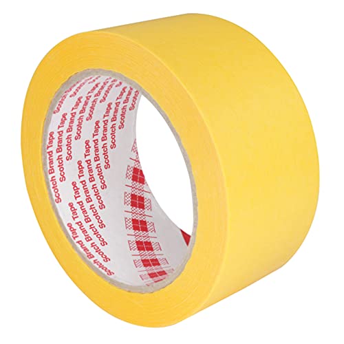 3M Scotch 244 Abdeckklebeband | Profi-Malerband | für Innen- und Außenbereich | gold / 48 mm breit x 50 m auf Rolle von KLEBESHOP24