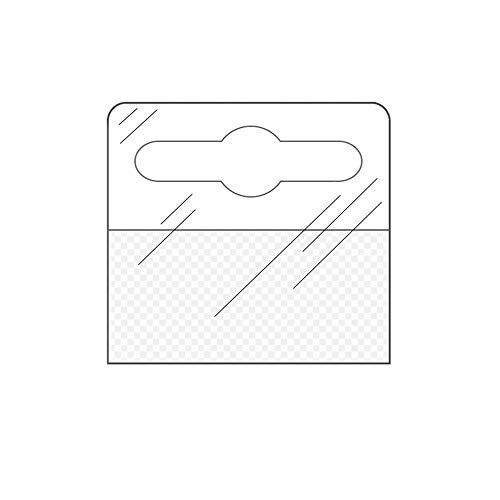 KLEBESHOP24 Eurolochaufhänger | Hang Tabs selbstklebend | 36 mm x 44 mm | Transparent | Flexibel | Selbstklebende Aufhänger mit Eurolochung für Lochwand | POS Aufhänger / 1000 Stück von KLEBESHOP24