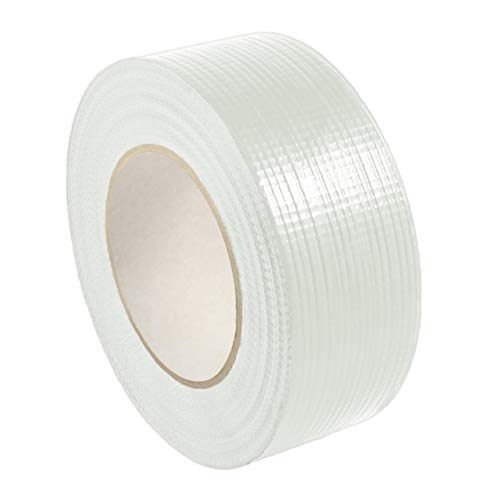 KLEBESHOP24 Gewebeklebeband stark klebend | Gewebeband aus PE | Handreißbar | Weiß, Schwarz oder Silber | 50 m | Breite wählbar | Panzertape/weiß 25 mm x 50 m von KLEBESHOP24