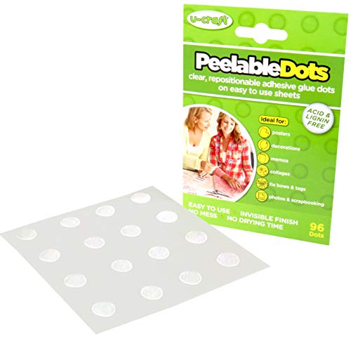 Ablösbare Klebepunkte | Doppelseitig klebend | Zum Basteln und Dekorieren | Gute Ablösbarkeit | 10 mm Durchmesser / 96 Stück von KLEBESHOP24