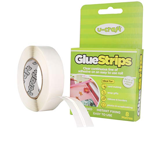 Doppelseitiger Klebestreifen | Zum Basteln und Dekorieren | Permanent klebend | Transparent / 4 mm x 8 m von KLEBESHOP24