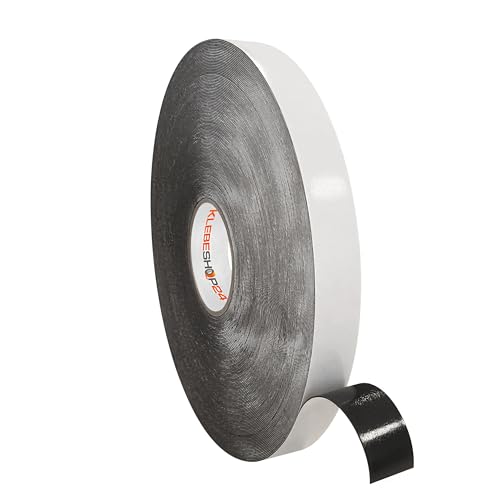 KLEBESHOP24 Doppelseitiges Klebeband schwarz für Wand | Montageklebeband | 5 oder 66 Meter | Breite & Menge auf Rolle wählbar / 19 mm x 66 m KLEBESHOP24 Doppelseitiges Klebeband schwarz für Wand | Montageklebeband | 5 oder 66 Meter | Breite & Menge auf Rolle wählbar / 19 mm x 66 m von KLEBESHOP24
