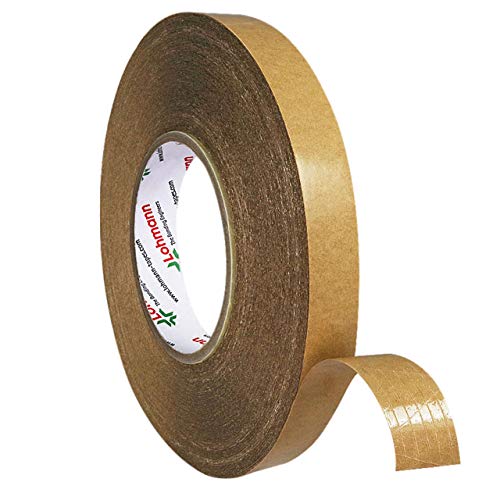 KLEBESHOP24 Duplocoll 1120 N | Doppelseitiges Klebeband extra stark | Lösemittelfrei | Für spannungsfreie Verklebungen | Auf fast allen Materialien | Transparent | Gewebeverstärkt 19 mm von KLEBESHOP24
