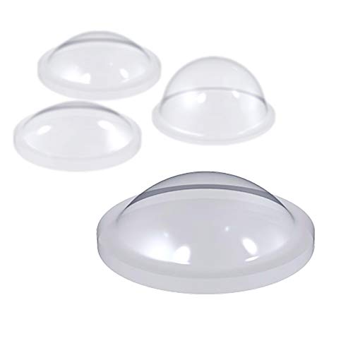 ELASTIKPUFFER SELBSTKLEBEND | Halbkugel | Aus Polyurethan | Größe & Menge wählbar/Ø 7,9 x H 2,5 mm, transparent, 49 Stück (soft) von KLEBESHOP24