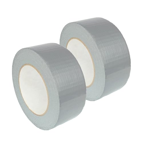 KLEBESHOP24 Gewebeklebeband stark klebend | Gewebeband aus PE | Handreißbar | Weiß, Schwarz oder Silber | 50 m | Breite wählbar | Panzertape / 2 Rollen, silber 50 mm x 50 m KLEBESHOP24 Gewebeklebeband stark klebend | Gewebeband aus PE | Handreißbar | Weiß, Schwarz oder Silber | 50 m | Breite wählbar | Panzertape / 2 Rollen, silber 50 mm x 50 m von KLEBESHOP24