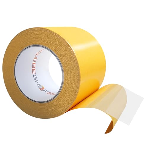 KLEBESHOP24 KLEBEBAND DOPPELSEITIG | Handreißbar | Breite wählbar | 10/50 m | Stark klebend | Universalklebeband | Doppelklebeband für Papier, Metall, Kunststoff, Pappe, Holz etc. / 100 mm x 50 m KLEBESHOP24 KLEBEBAND DOPPELSEITIG | Handreißbar | Breite wählbar | 10/50 m | Stark klebend | Universalklebeband | Doppelklebeband für Papier, Metall, Kunststoff, Pappe, Holz etc. / 100 mm x 50 m von KLEBESHOP24