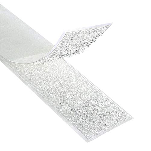 KLEBESHOP24 KLETTBAND ZUM NÄHEN | SET HAKEN + FLAUSCH | Weiß, 20 mm x 3 m von KLEBESHOP24