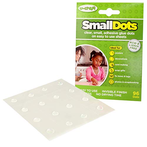 Kleine Klebepunkte | Doppelseitig permanent klebend | Für detaillierte Bastelarbeiten | Extra klein | 5 mm Durchmesser / 96 Stück Kleine Klebepunkte | Doppelseitig permanent klebend | Für detaillierte Bastelarbeiten | Extra klein | 5 mm Durchmesser / 96 Stück von KLEBESHOP24