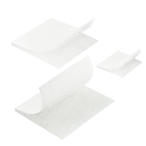 KLEBESHOP24 Klettverschluss-Pads im Set | Quadratisch | Selbstklebend | Universell einsetzbar | Abmessungen, Menge & Farbe wählbar / 20 x 20 mm, 10 Stück, weiß von KLEBESHOP24