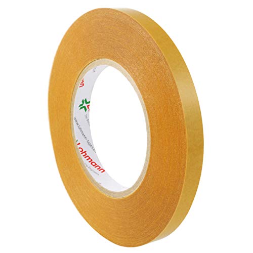 KLEBESHOP24 Lohmann Duplocoll 378 FG | Universalklebeband | Doppelseitig | 50 m | transparent | Extra stark klebend | Robust, strapazierfähig und Witterungsbeständig | Universelles Klebeband / 12 mm von KLEBESHOP24