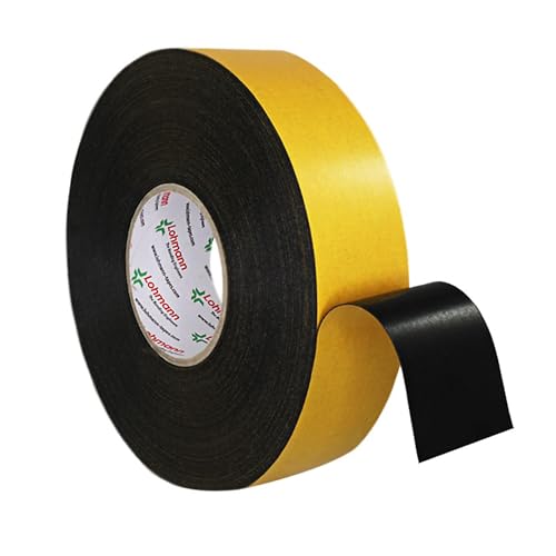 KLEBESHOP24 Lohmann Duplocoll 5016 | Professionelles Montageklebeband | Schwarz | Doppelseitig | Stark klebend | 0,5 mm dick / 38 mm x 50 m von KLEBESHOP24