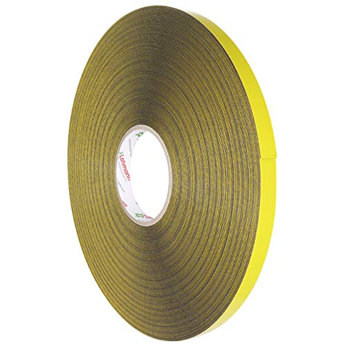 KLEBESHOP24 Lohmann Duplocoll 9182 | Spiegelklebeband doppelseitig | Schwarz | Extra stark haftend / 15 mm x 50 m von KLEBESHOP24