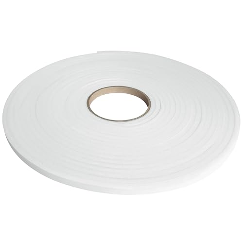 KLEBESHOP24 Schaumband einseitig selbstklebend | Dichtband | Dichtungsband | Fugenband | Weiß | Schutzklebeband zum Abdichten, Abdämpfen, Puffern etc. / 6 x 10 mm - 10 Meter-Rolle von KLEBESHOP24