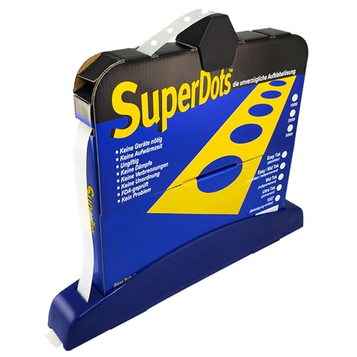 KLEBESHOP24 Superdots doppelseitige Klebepunkte mit Zubehör/Ø 3-4 mm, 2000 Stück, Klebestärke 1007 permanent von KLEBESHOP24