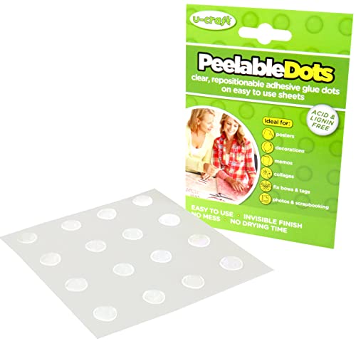 KLEBESHOP24 U-Craft Artikelsortiment (Bastelklebepunkte doppelseitig, Ø 10 mm, 64 Stück) von KLEBESHOP24
