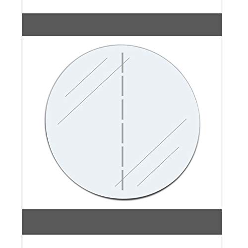 Verschlussetiketten transparent mit Blackmark | Durchmesser, Perforation und Menge wählbar/Ø 25 mm, längs perforiert, 15000 Stück von KLEBESHOP24