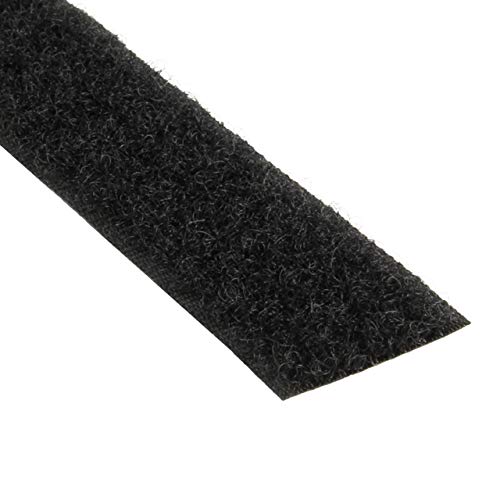 KLETTSTREIFEN SELBSTKLEBEND | BREITE & LÄNGE WÄHLBAR | Haken, Flausch oder als Set | 5 Stück | Schwarz oder weiß (schwarz, 50 x 150 mm, 5 x Flausch) von KLEBESHOP24