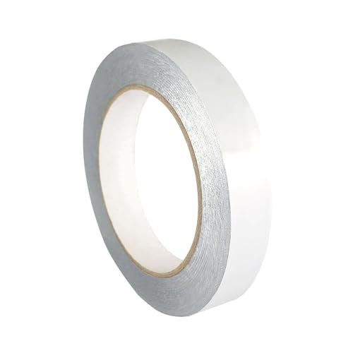 KLEBESHOP24 Aluminiumklebeband 19 mm x 50 m | Lüftungs-Klebeband | Alutape | Silber | Zum Abdichten und Isolieren von KLEBESHOP24