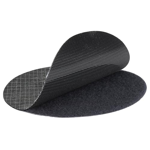 Klettpunkte Ø80 mm | extra groß | selbstklebend | schwarz | Haken, Flausch oder als Set | Menge wählbar/Set - Haken & Flausch 4 Stück Klettpunkte Ø80 mm | extra groß | selbstklebend | schwarz | Haken, Flausch oder als Set | Menge wählbar/Set - Haken & Flausch 4 Stück von KLEBESHOP24