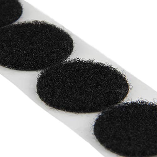 Klettpunkte selbstklebend, Haken oder Flausch, schwarz & weiß, verschiedene Verpackungseinheiten und Durchmesser/Ø 22 mm schwarz Flausch 100 Stück von KLEBESHOP24