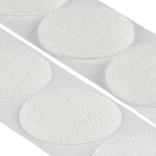 Klettpunkte selbstklebend, Set Haken & Flausch, verschiedene Durchmesser und Farben / Ø22 mm, weiß, 100 Stück Klettpunkte selbstklebend, Set Haken & Flausch, verschiedene Durchmesser und Farben / Ø22 mm, weiß, 100 Stück von KLEBESHOP24