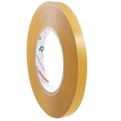 Lohmann Duplocoll 268 | Doppelklebeband | Breite wählbar | Extra starke Anfangshaftung | Klebeband für PE, PP, Gummi, PVC etc. | Handreißbar | Wasserbeständig | Vielseitig einsetzbar / 12 mm x 50 m von KLEBESHOP24