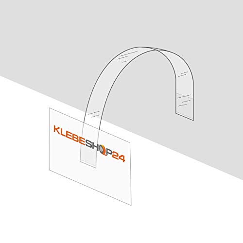 Regalwobbler rechteckig | Transparent | 15 mm x 150 mm | Menge wählbar | Wipper für Schilder, Aktionshinweise, Werbung etc. | Stark klebend / 100 Stück von KLEBESHOP24