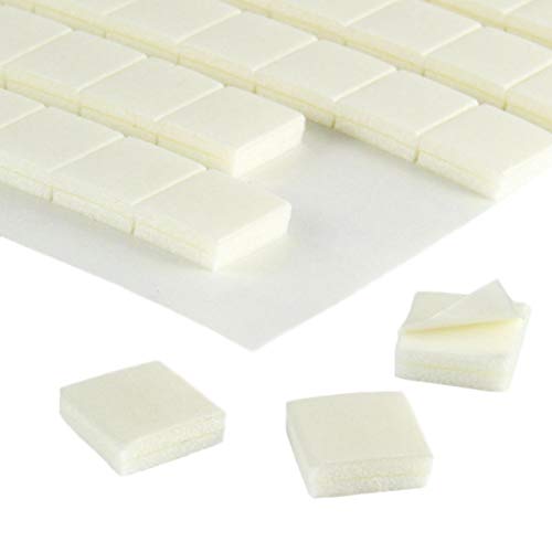 Schaumklebepunkte 3D Klebepads quadratisch 10 x 10 mm, 3 mm Dicke / 100 Stück von KLEBESHOP24